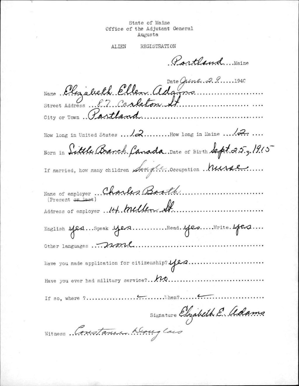 Miniature of Alien Registration- Adams, Elizabeth E. (Portland, Cumberland County)