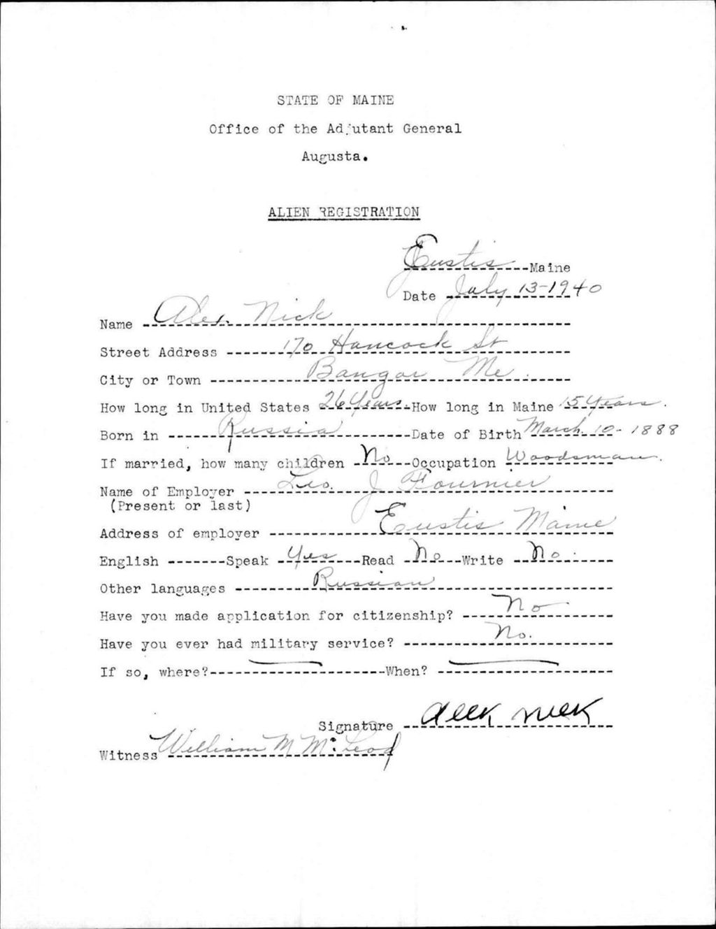 Miniature of Alien Registration- Nick, Alex (Eustis, Franklin County)