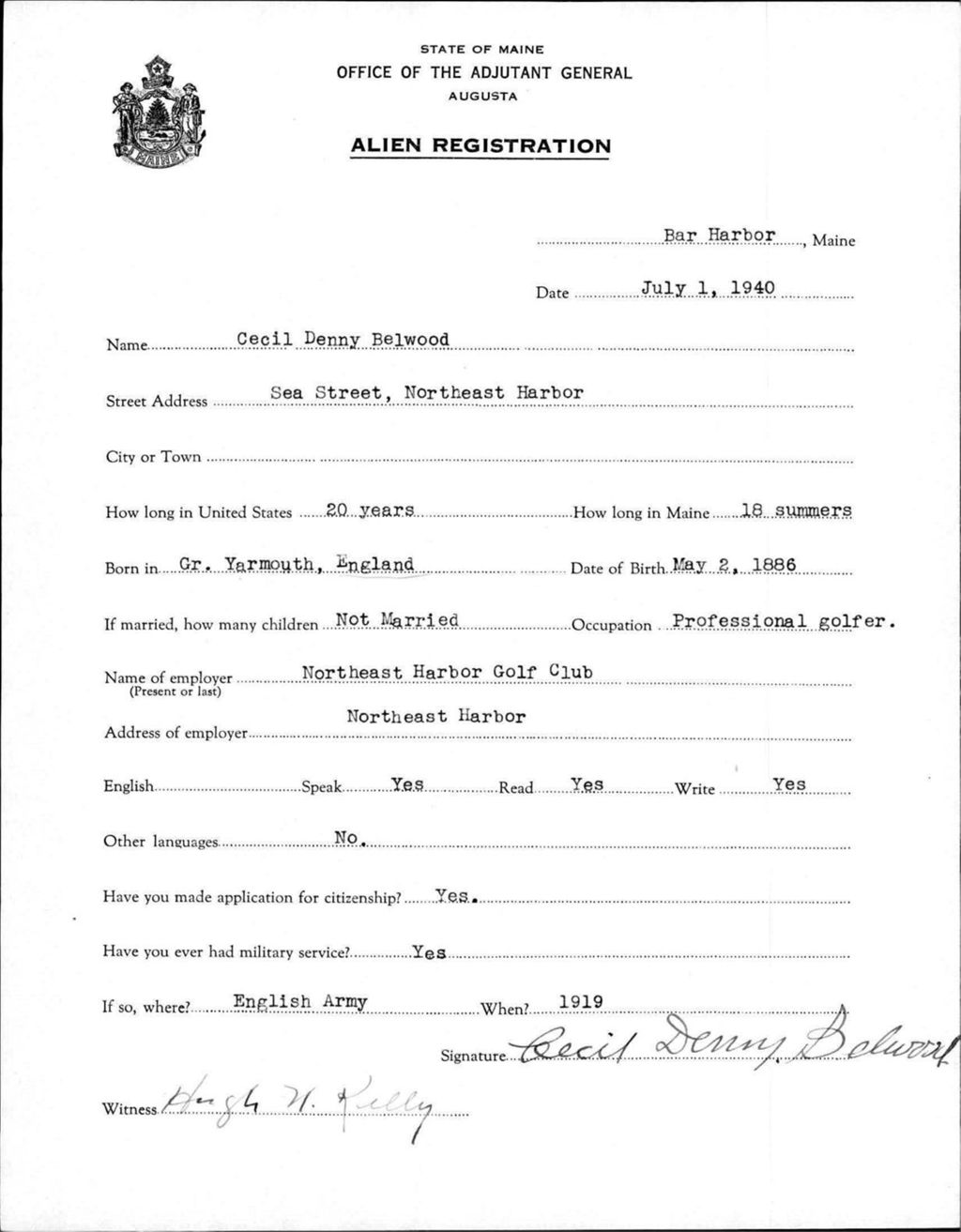 Miniature of Alien Registration- Belwood, Cecil D. (Bar Harbor, Hancock County)