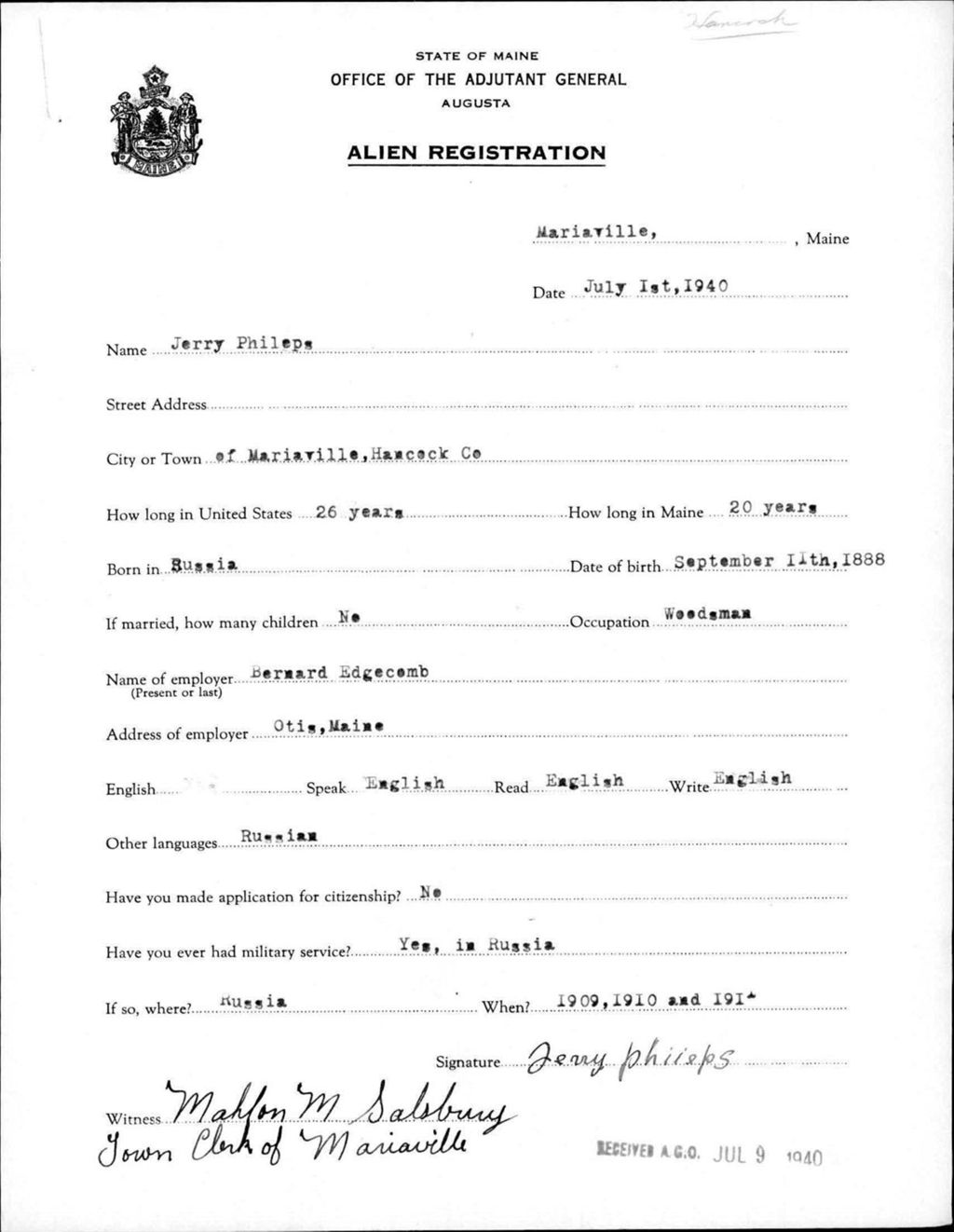 Miniature of Alien Registration- Phileps, Jerry (Mariaville, Hancock County)
